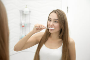 Brushing Teeth with Baking Soda